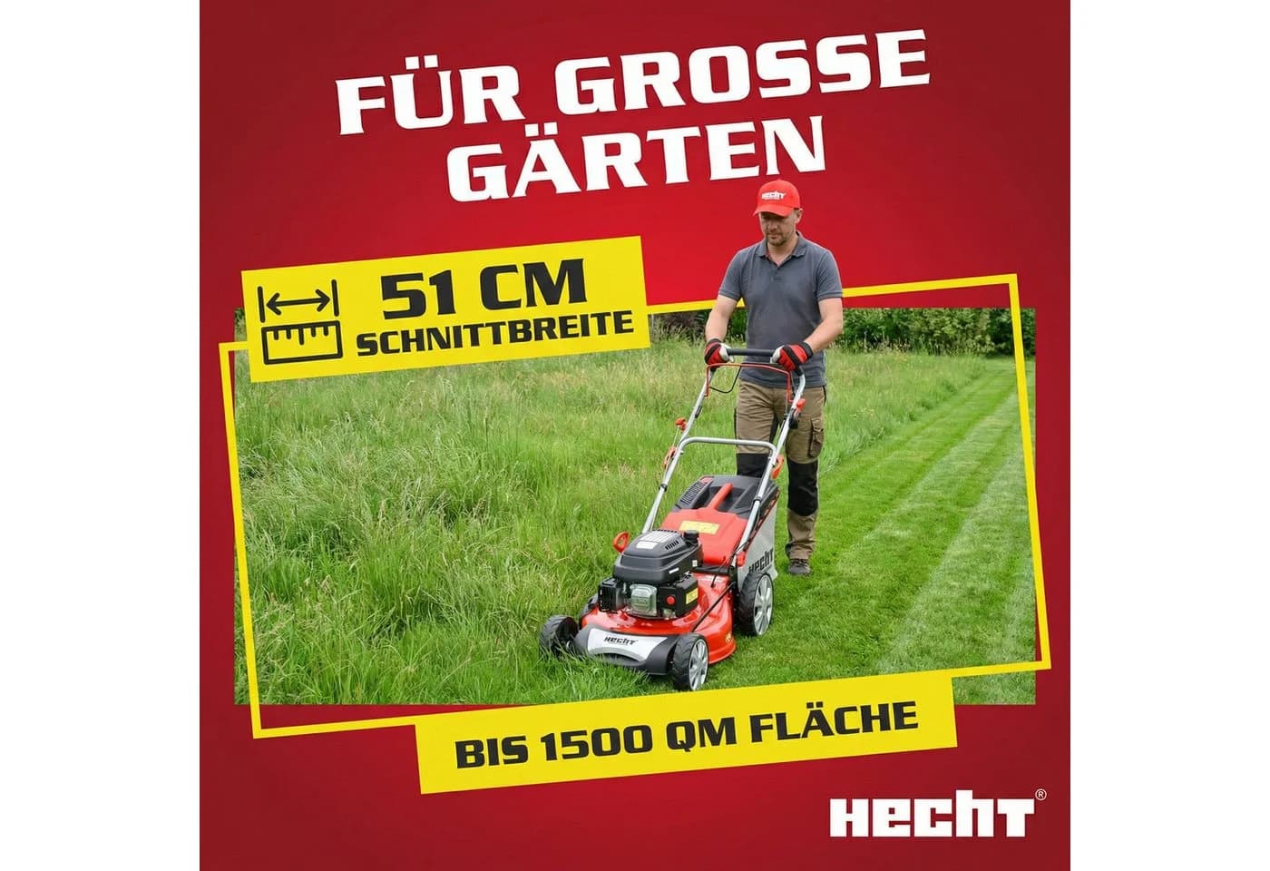 Hecht Benzinrasenmäher 551 SX 5in1 mit Radantrieb Stahlgehäuse - Bild 5