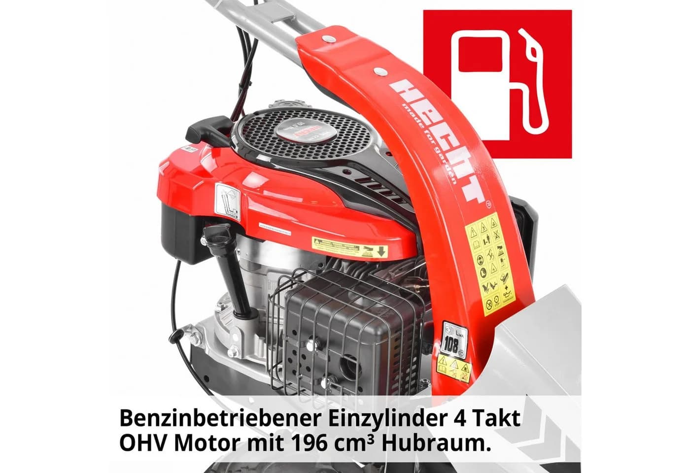 Hecht Balkenmäher 587 Benzin 4,9 PS 87 cm Arbeitsbreite Rot - Bild 5