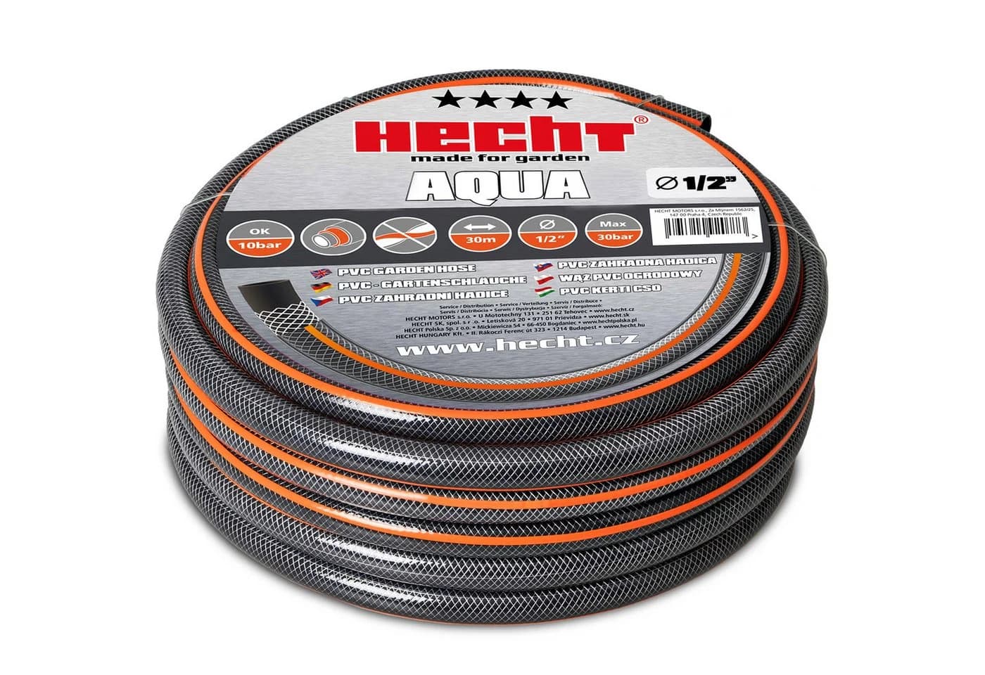 Hecht Gartenschlauch 30m 13mm UV-beständig PVC Schwarz - Bild 2