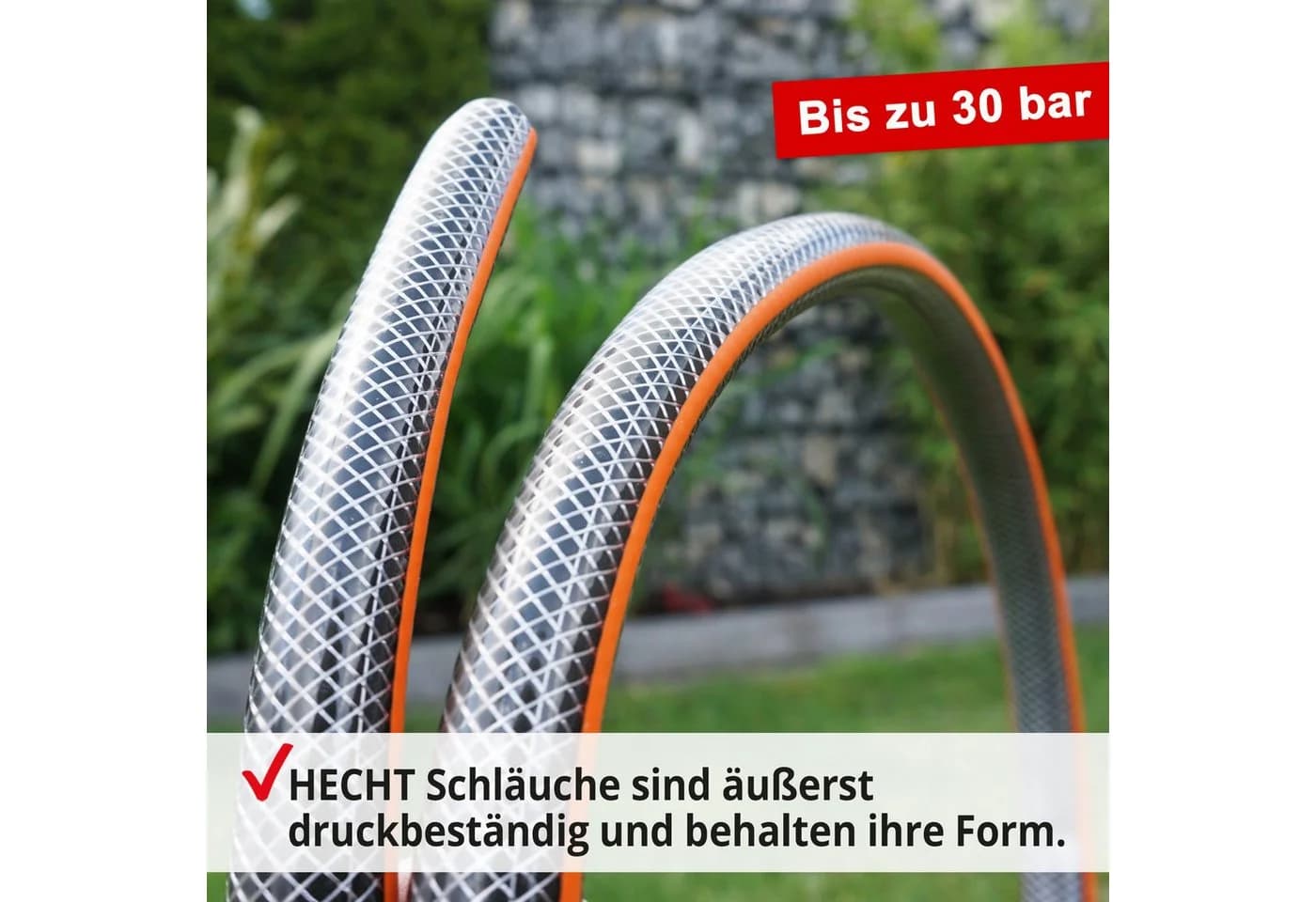 Hecht Gartenschlauch 30m 13mm UV-beständig PVC Schwarz - Bild 4