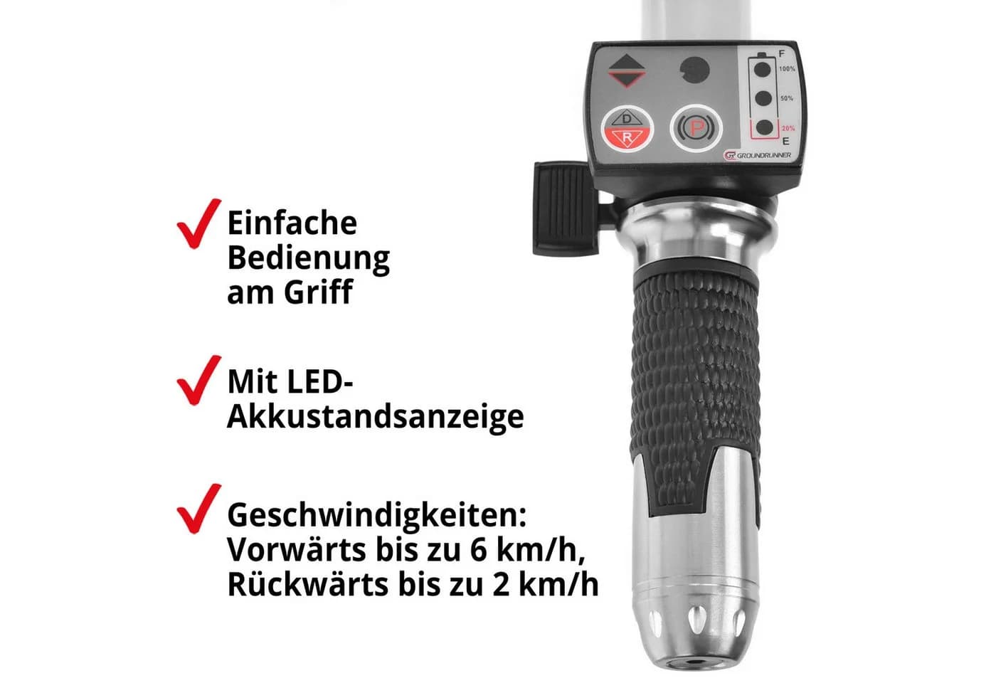 Hecht Motorschubkarre 2620 Elektro 24V 260kg Tragkraft 80L Wanne - Bild 4