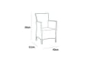 Keter Gartenstuhl Iowa Graphit Kunststoff Rattan-Optik mit Kissen Bild 4