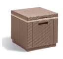 Allibert Gartenbox Kühlbox Ice Cube Cappuccino Rattan-Optik Bild 2