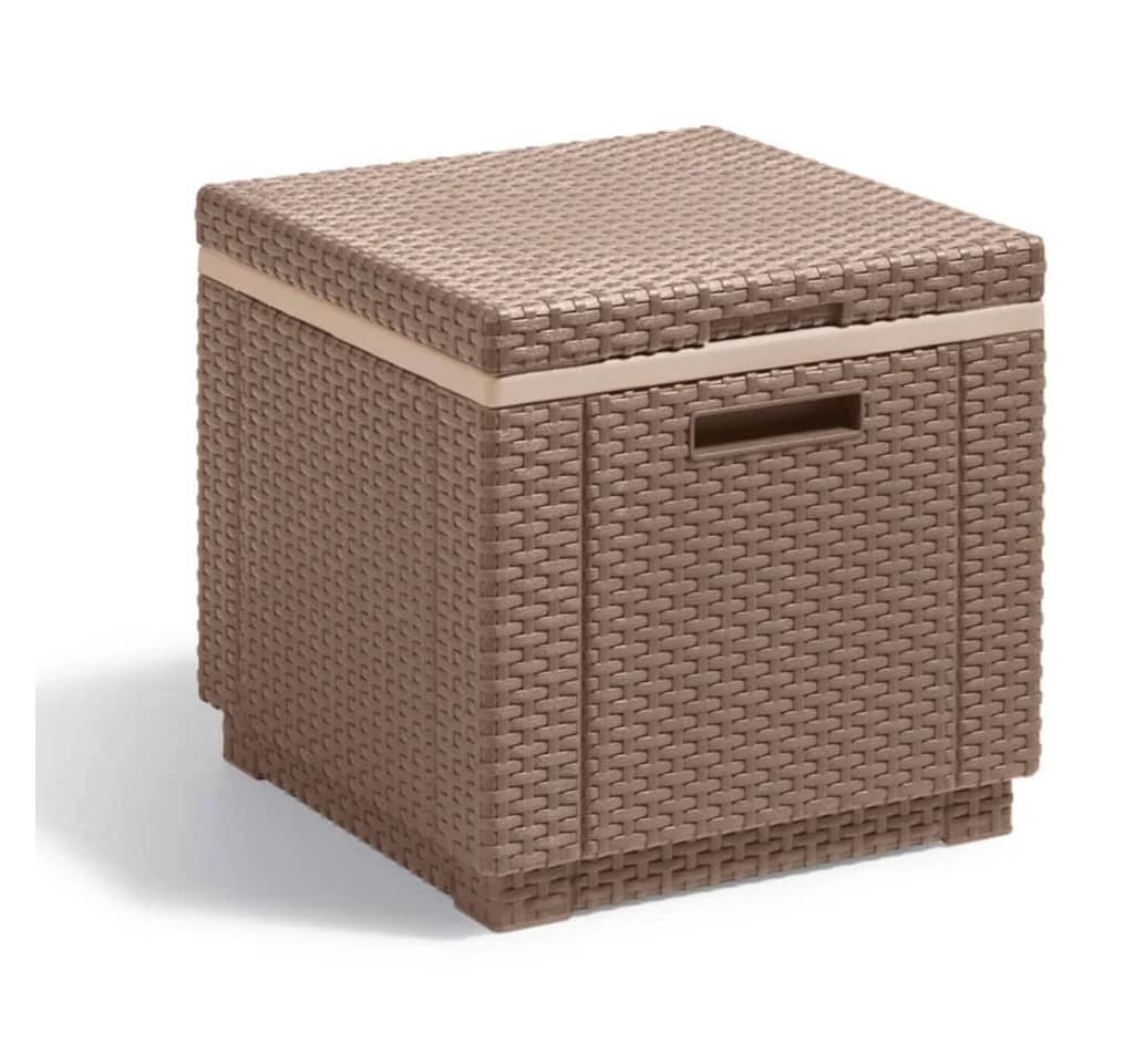 Allibert Gartenbox Kühlbox Ice Cube Cappuccino Rattan-Optik - Bild 2