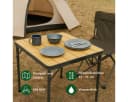 Camp Active Klappbarer Campingtisch Bambus Aluminium Bild 1