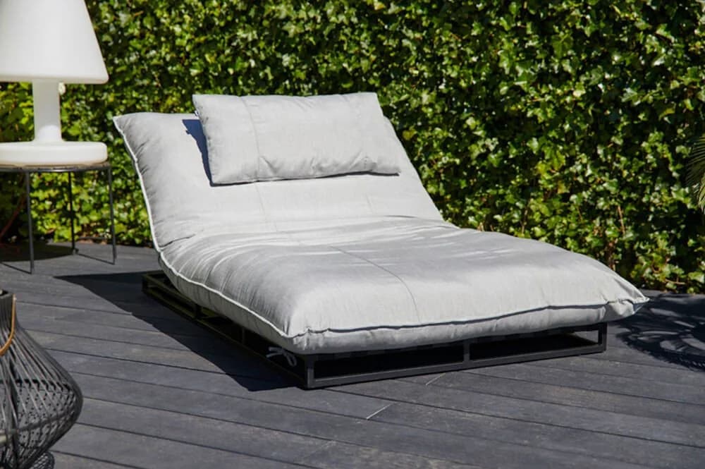 Hartman Gartenliege Emma Schwarz Aluminium Sunbrella - Bild 2