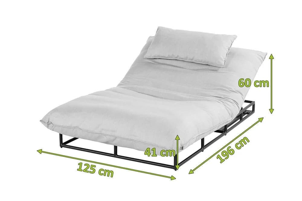 Hartman Gartenliege Emma Schwarz Aluminium Sunbrella - Bild 5