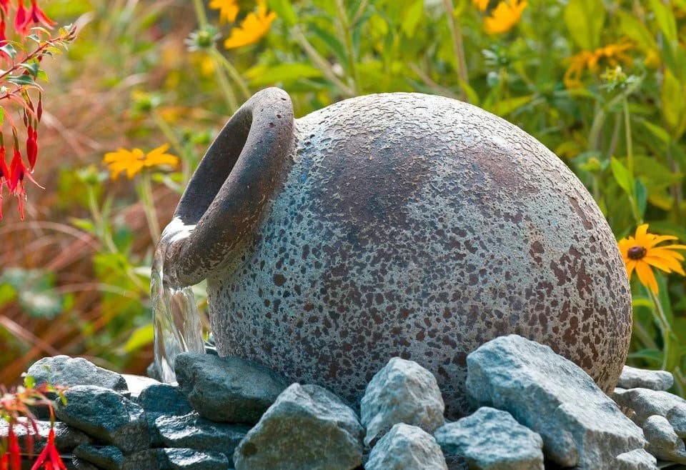 Ubbink Gartenbrunnen Orange Terrakotta Amphore mit Pumpe - Bild 2