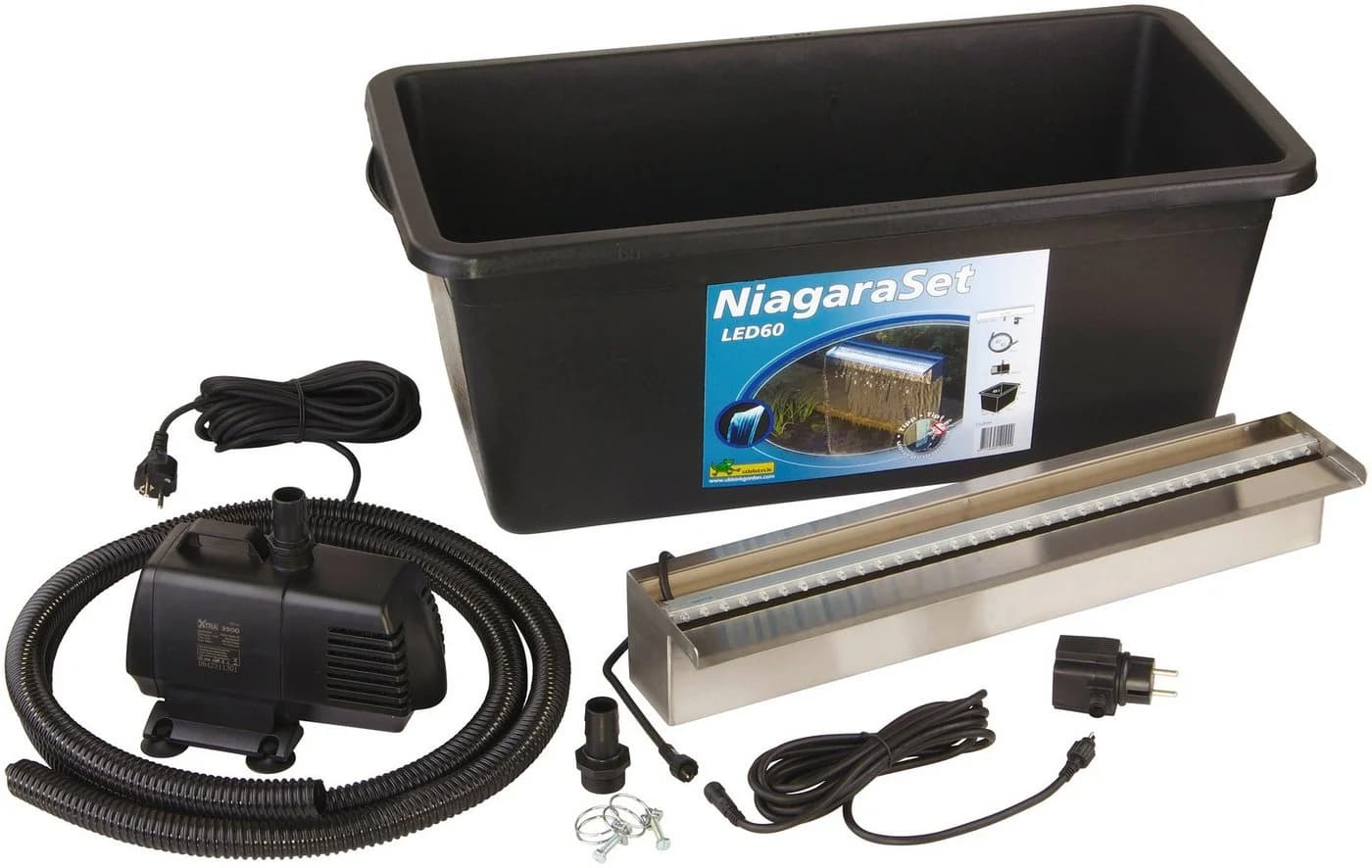Ubbink Wasserfall Niagara 60 LED Edelstahl Set mit LED-Beleuchtung - Bild 3