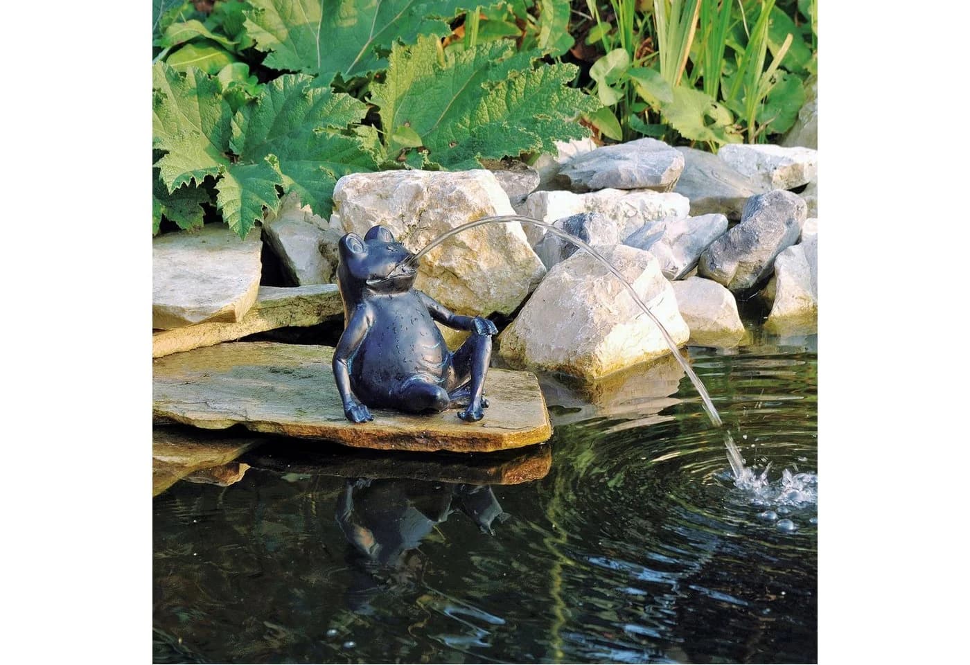 Ubbink Wasserspeier Frosch Polyresin Teichdekoration - Bild 2