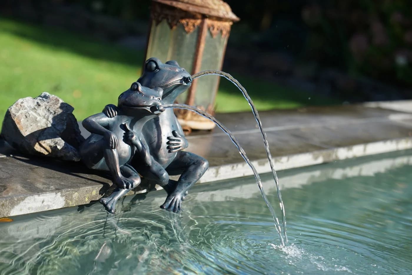 Ubbink Wasserspeier Zwei Frösche 2-strahlig Bronze Polyresin - Bild 2