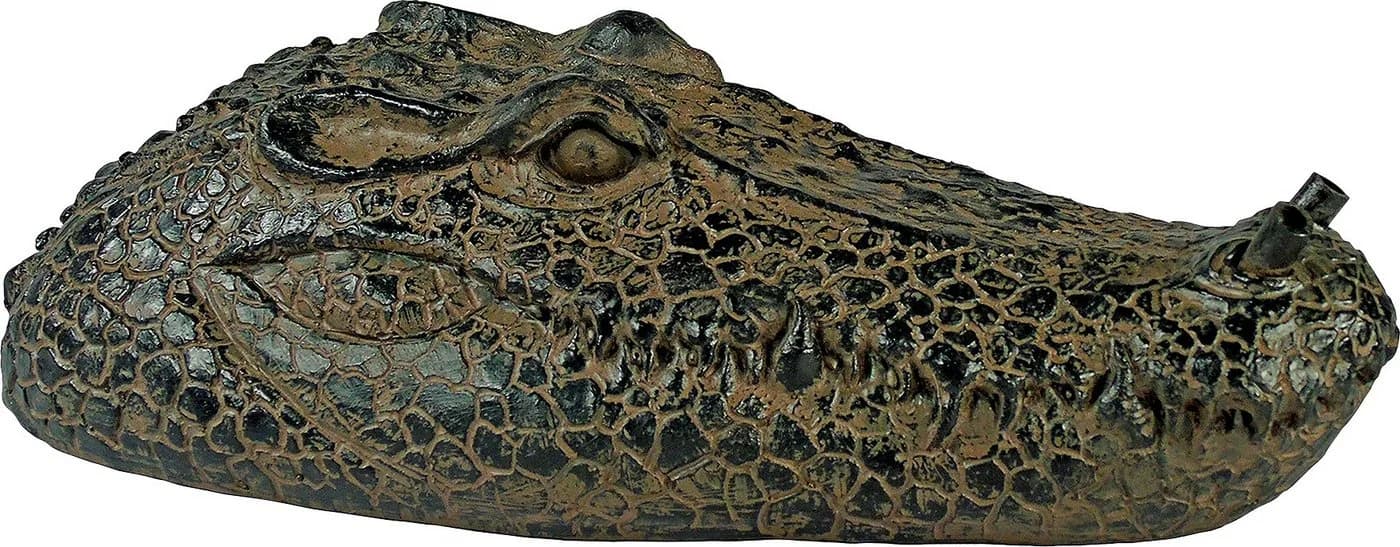 Ubbink Wasserspeier Krokodil Grau Polyresin