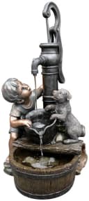 AcquaArte Gartenbrunnen Regina Rustikal Polyresin Braun Bild 2