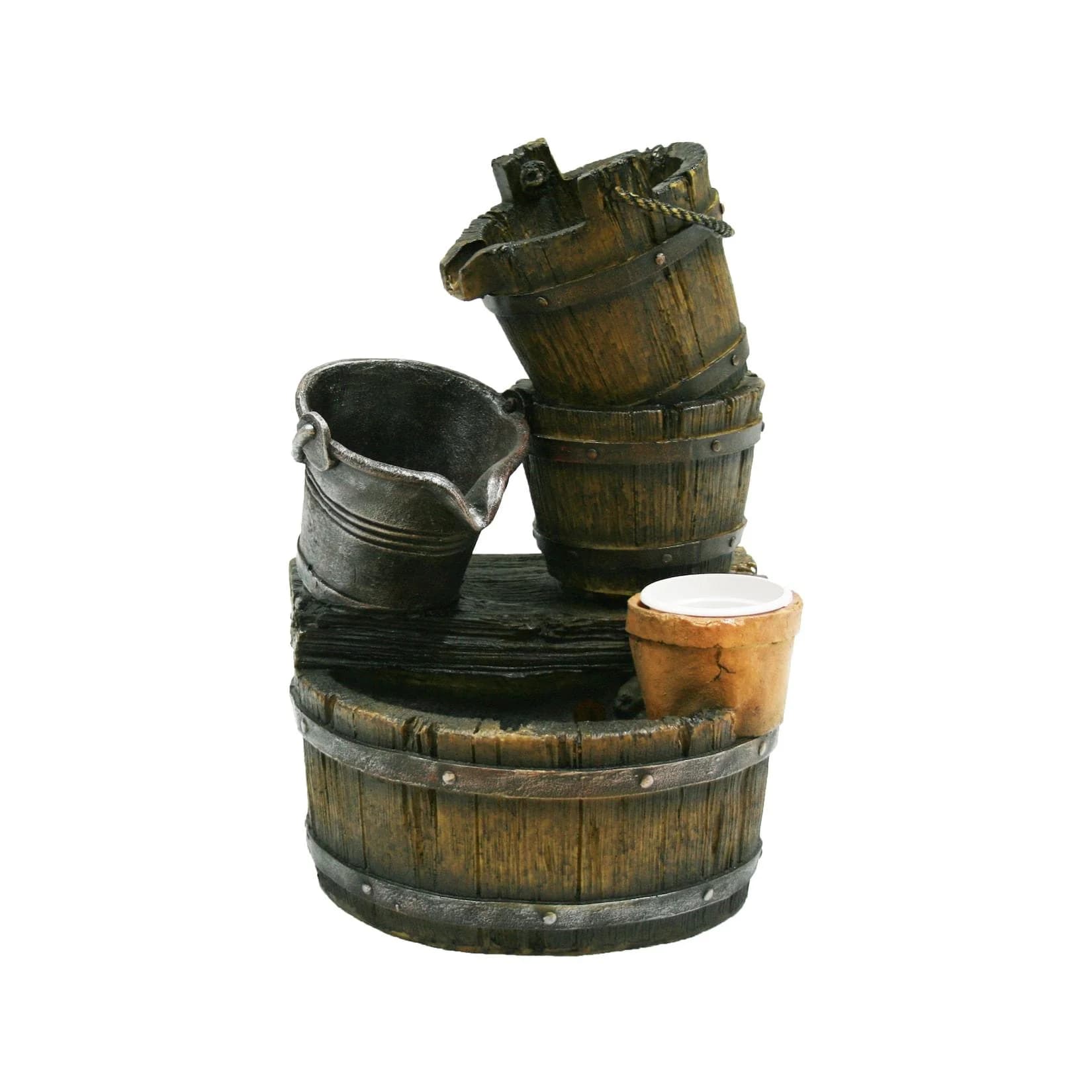 Ubbink Gartenbrunnen Halifax Braun Polyresin Rustikal