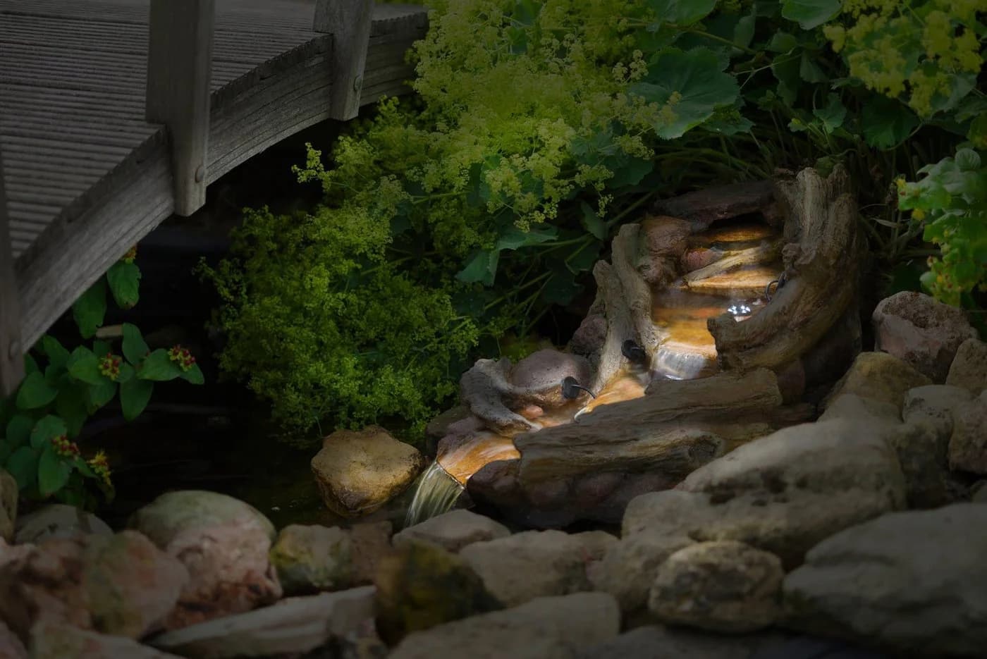 Ubbink Wasserfall Revetón Set mit LED-Beleuchtung - Bild 3