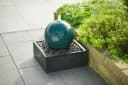 AcquaArte Gartenbrunnen STENI mit LED Kugel Petrol Bild 1