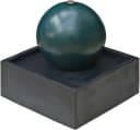 AcquaArte Gartenbrunnen STENI mit LED Kugel Petrol Bild 2