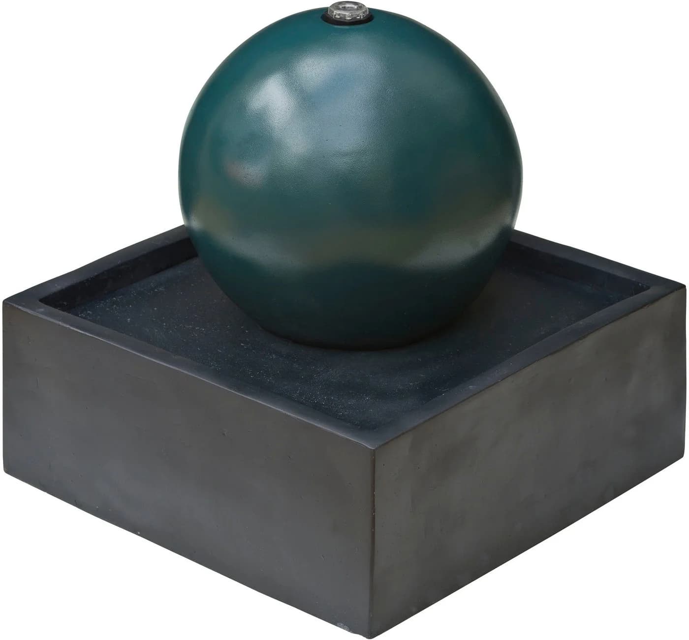 AcquaArte Gartenbrunnen STENI mit LED Kugel Petrol - Bild 2