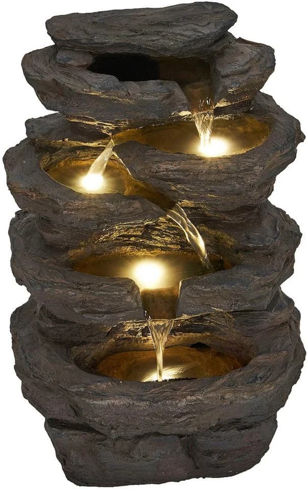 AcquaArte Gartenbrunnen Wasserfall MIRAS mit LED-Beleuchtung - Bild 2
