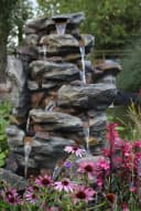AcquaArte Gartenbrunnen Wasserfall BONORVA Komplettset mit LED-Beleuchtung Bild 1