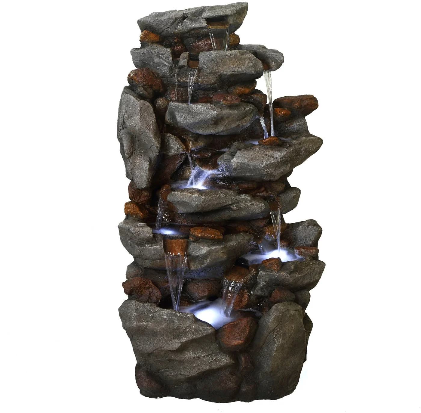 AcquaArte Gartenbrunnen Wasserfall BONORVA Komplettset mit LED-Beleuchtung - Bild 2