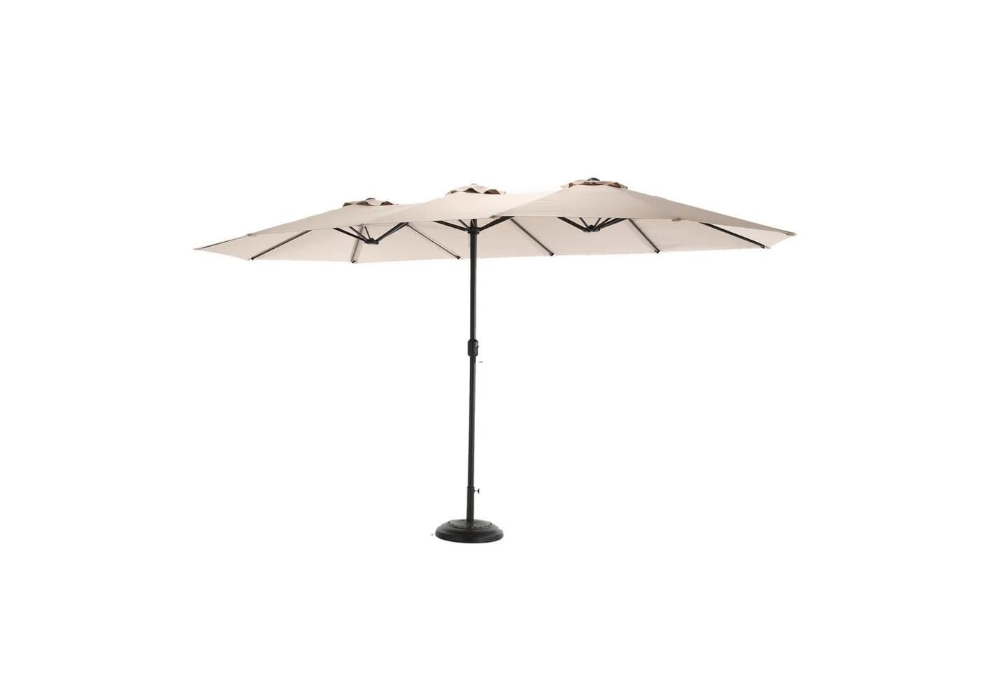 LVHOM Marktschirm 450x300 cm Rechteckig Beige mit Kurbel