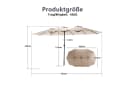 LVHOM Marktschirm 450x300 cm Rechteckig Beige mit Kurbel Bild 3