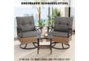 LVHOM Balkonset Outdoor-Loungeset PE-Rattan Schaukelstuhl 360° Swivel Bild 1