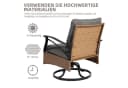 LVHOM Balkonset Outdoor-Loungeset PE-Rattan Schaukelstuhl 360° Swivel Bild 5