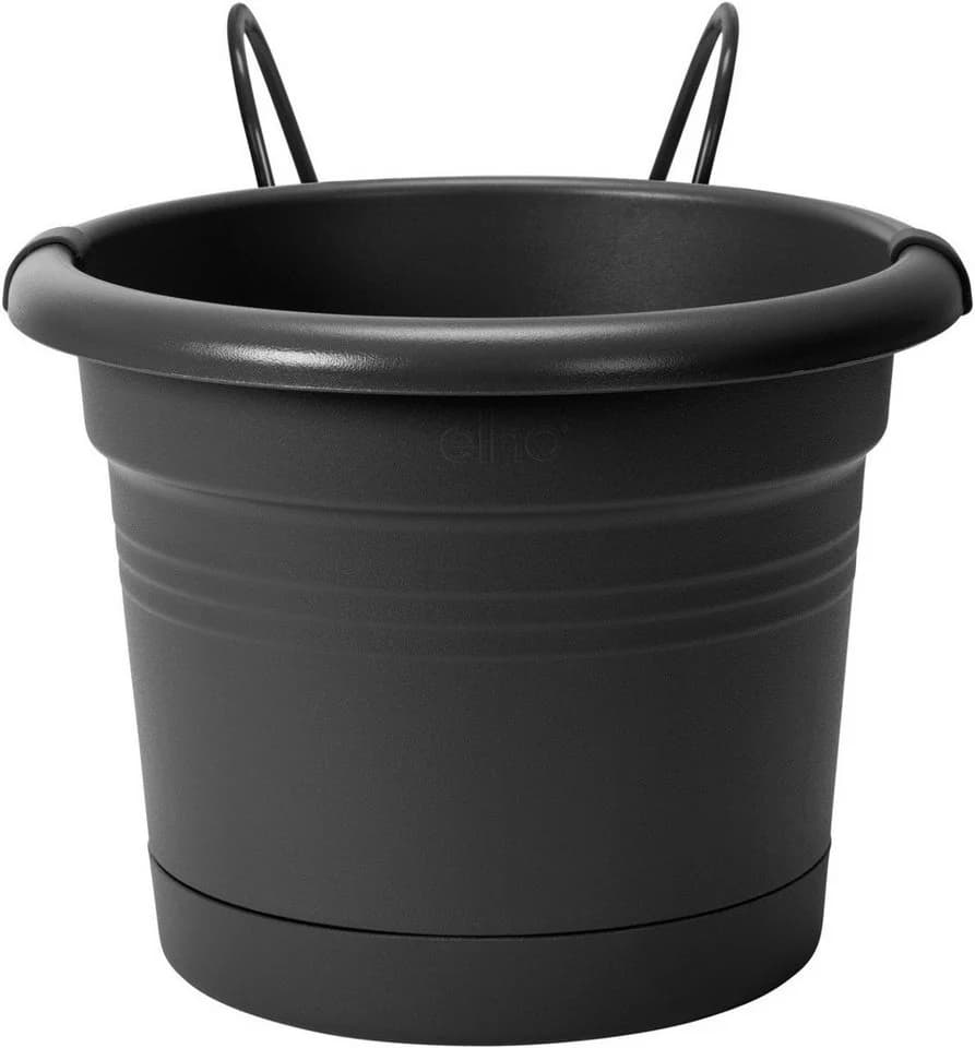 Elho Blumentopf + Halter Green Basics Schwarz