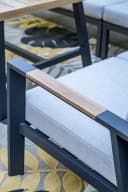 Garden Impressions Gartenlounge-Set Elati 5-tlg. Aluminium Teak-Look Grau/Braun Bild 3