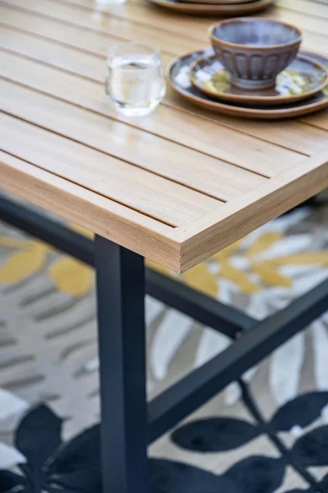 Garden Impressions Gartenlounge-Set Elati 5-tlg. Aluminium Teak-Look Grau/Braun - Bild 4