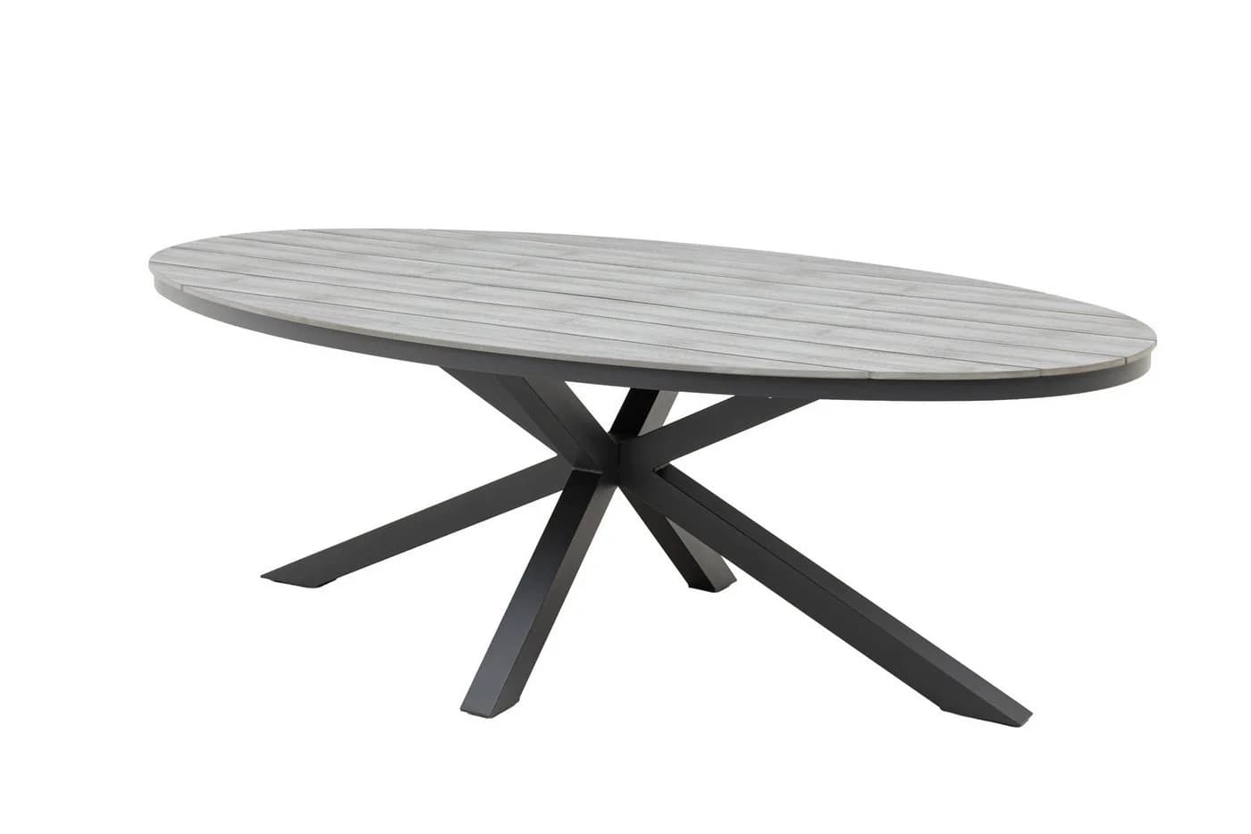 Gardissimo Gartentisch Armati Oval Dunkel Aluminium
