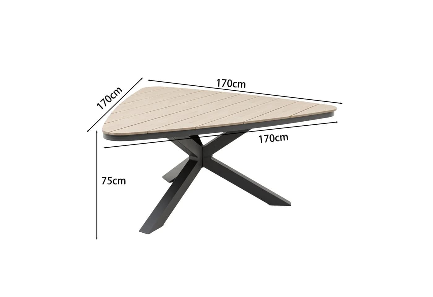 Gardissimo Gartentisch Armati hell dreieckig Aluminium Nonwood - Bild 3