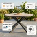 Gardissimo Gartentisch Armati hell rund 148 cm Aluminium Nonwood Bild 3