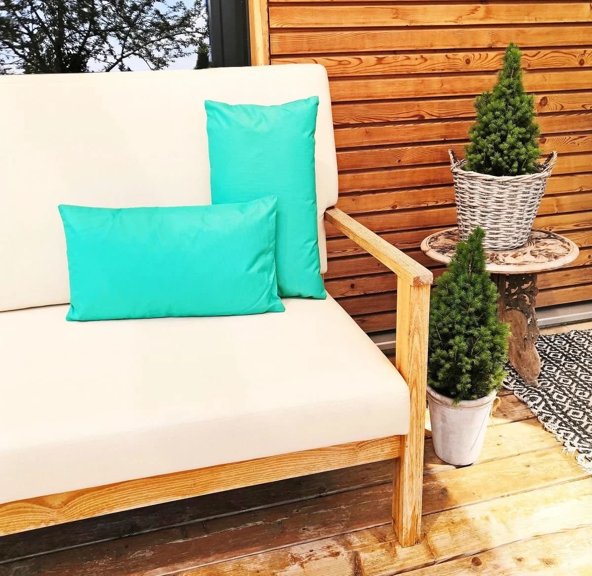 JACK Outdoor Lounge Kissen 30x50cm Aqua Wasserfest UV-Resistent - Bild 5