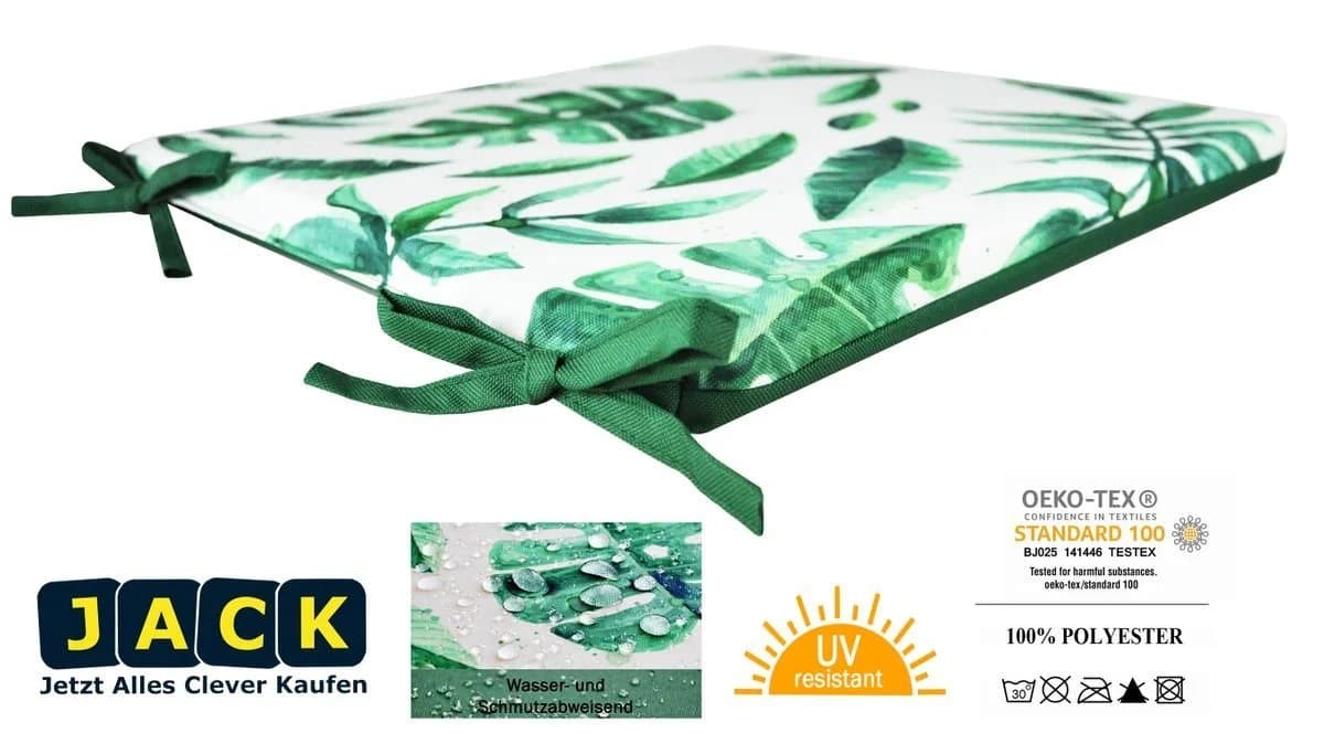 JACK Outdoor Stuhlkissen 40x40cm Wasserfest Wendekissen - Bild 5