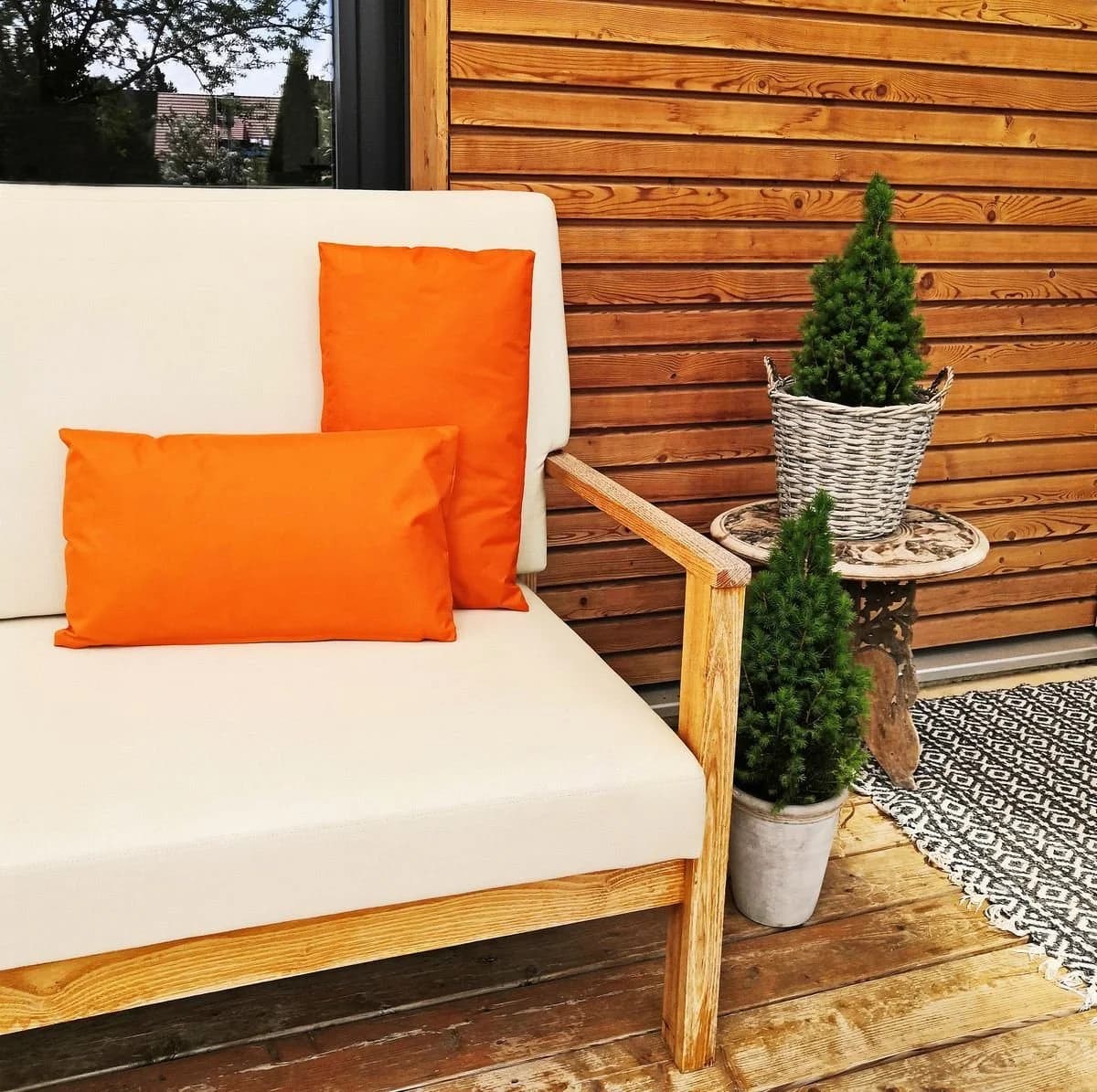 JACK Outdoor Lounge Kissen 30x50cm Orange Wasserfest - Bild 5