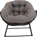 Lesli Living Schaukelstuhl Grau Schwarz Aluminium Gartenstuhl Bild 1