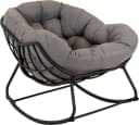 Lesli Living Schaukelstuhl Grau Schwarz Aluminium Gartenstuhl Bild 4