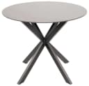 Lesli Living Gartentisch rund Aluminium Glas schwarz Bild 2