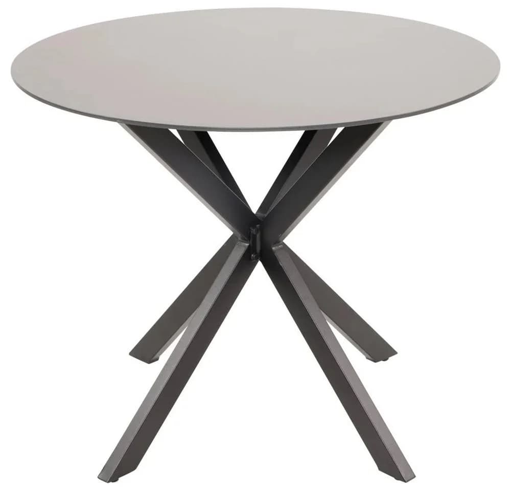 Lesli Living Gartentisch rund Aluminium Glas schwarz - Bild 2