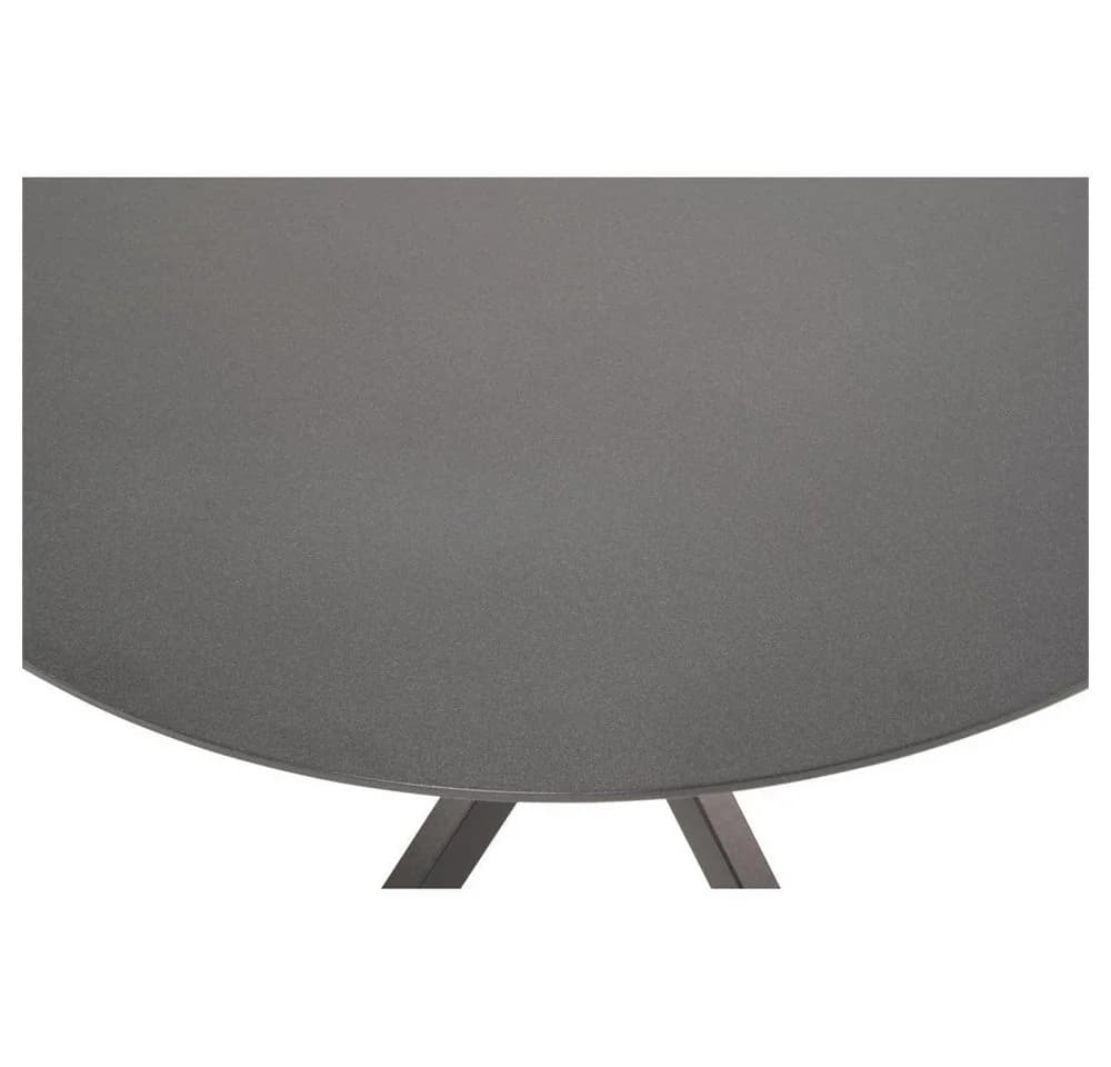 Lesli Living Gartentisch rund Aluminium Glas schwarz - Bild 3