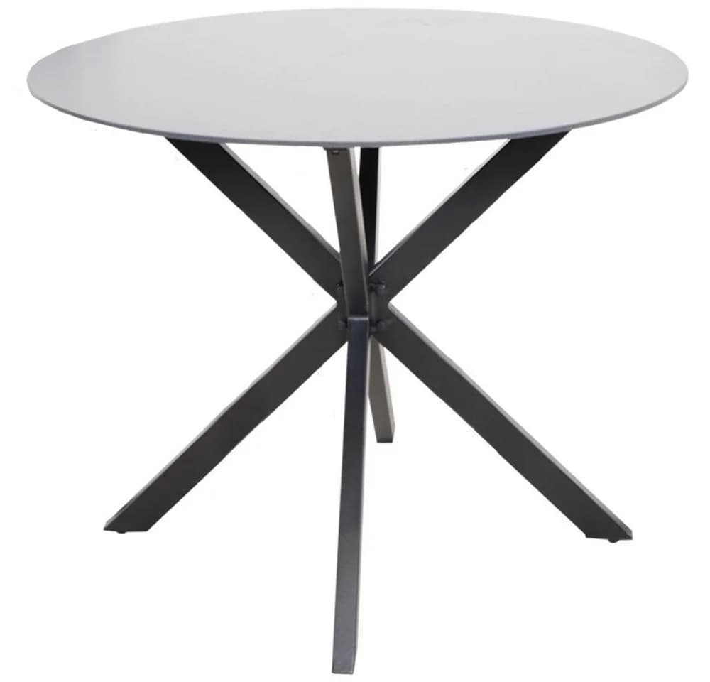Lesli Living Gartentisch rund Aluminium Glas schwarz - Bild 4