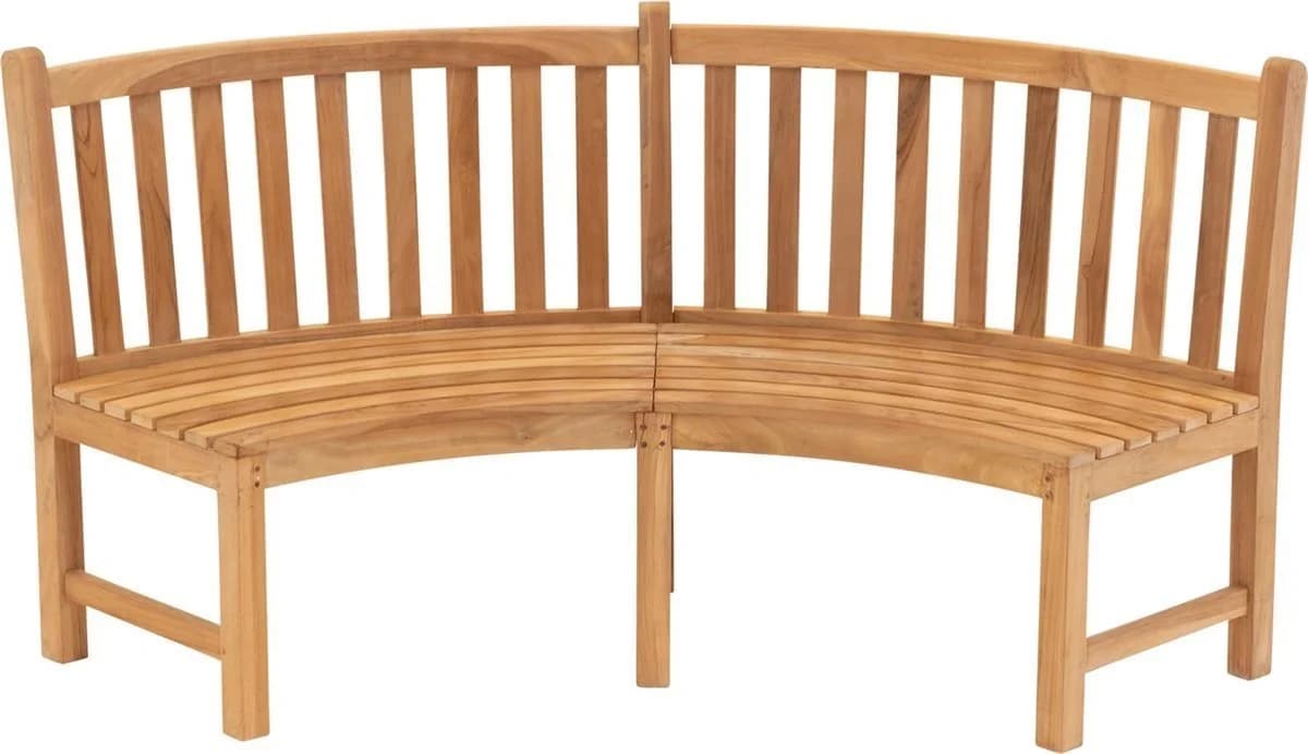 Lesli Living Gartenbank Teak-Holz Rund - Bild 2