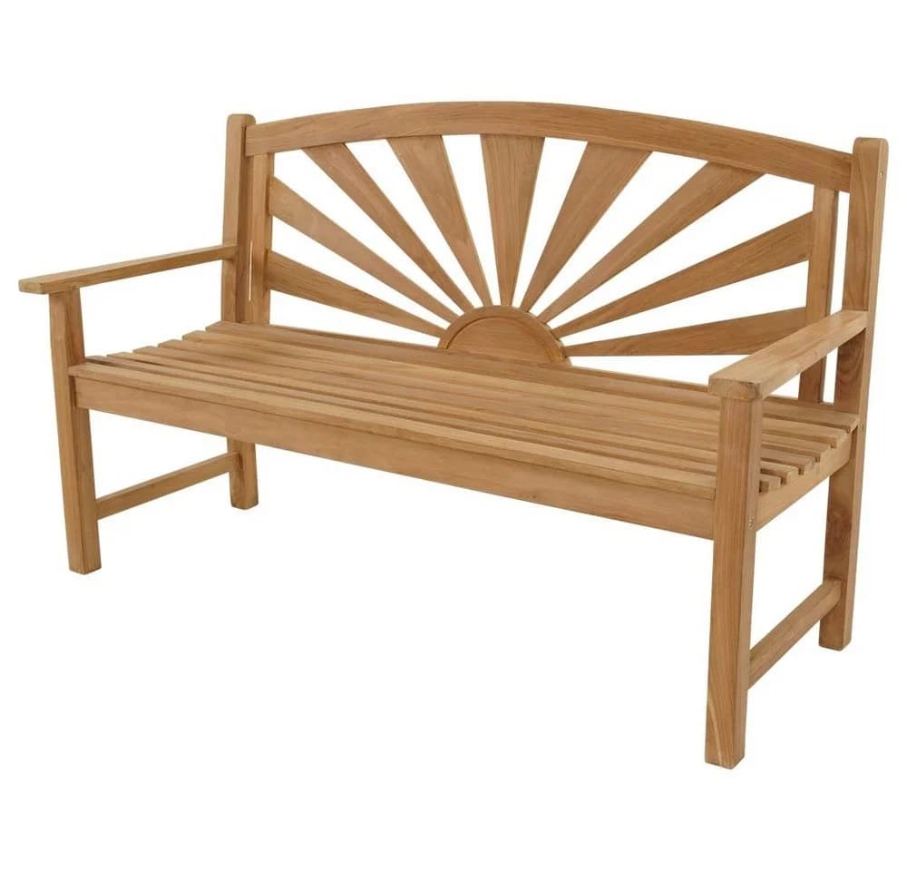 Lesli Living Gartenbank SUNBURST Teak Holz 156cm - Bild 2