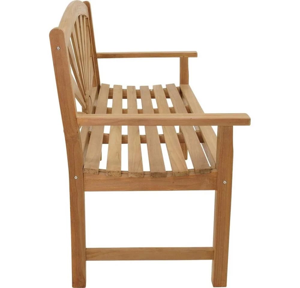 Lesli Living Gartenbank SUNBURST Teak Holz 156cm - Bild 5