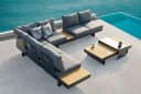 Lesli Living Gartenlounge-Set Barbados Stone 4-tlg. Anthrazit Grau Bild 2