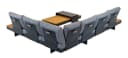 Lesli Living Gartenlounge-Set Barbados Stone 4-tlg. Anthrazit Grau Bild 3