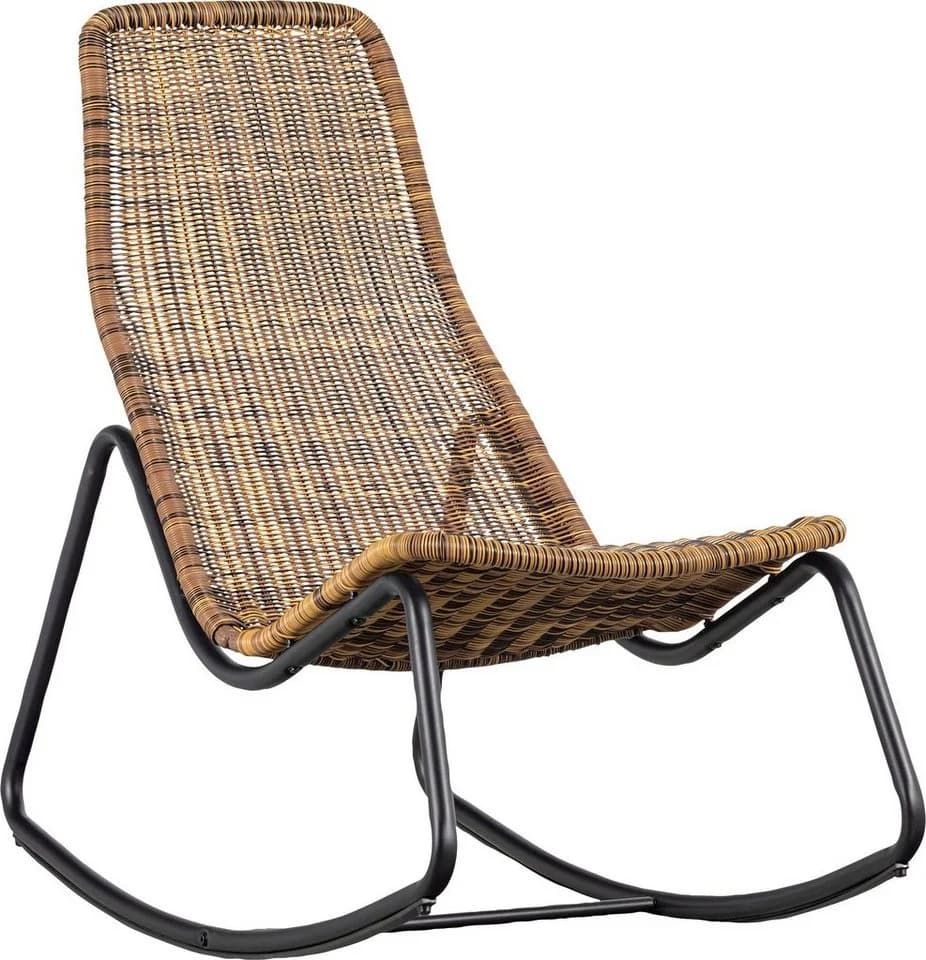 WOOOD Gartenstuhl TOMS Rattan Schwarz Beige - Bild 2